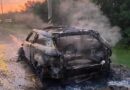 В Боровском районе машина сгорела полностью и восстановлению не подлежит